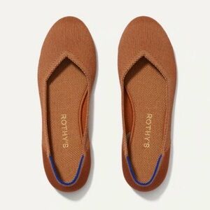 Rothys Round Toe Fawn Flats - Tan Brown Size 9 - Like New